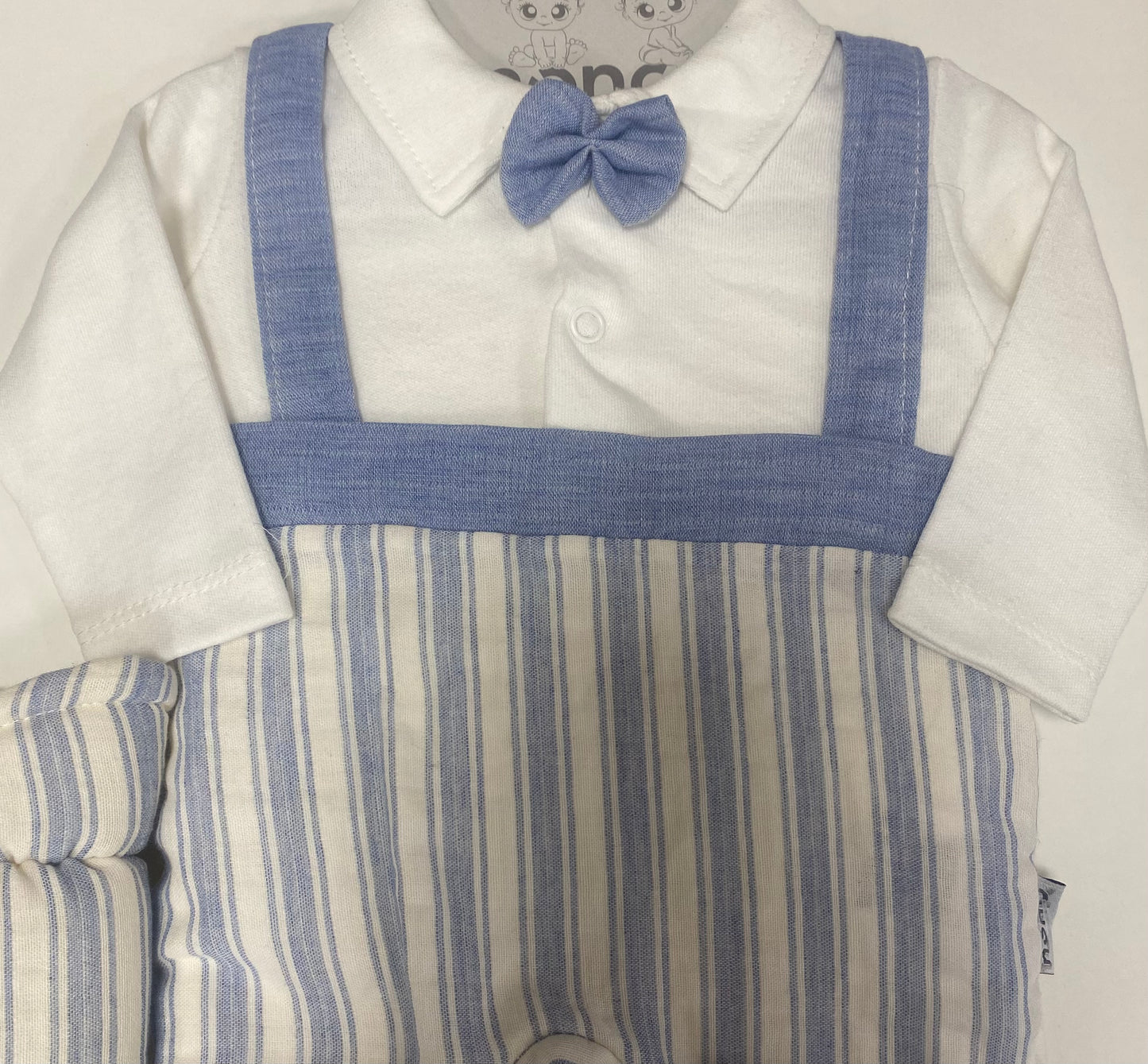 Boys Seven Piece Blue/White Striped Gift Set