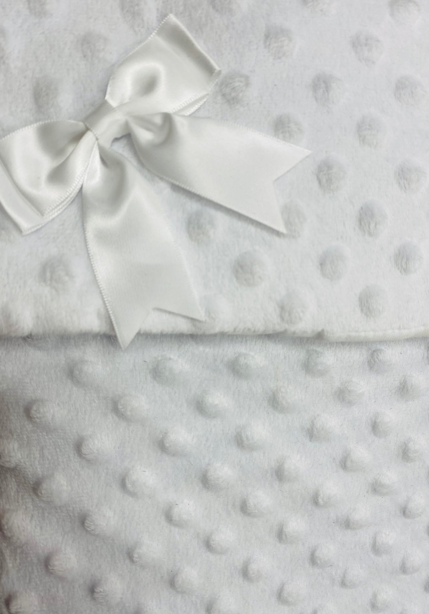 White Waffle Silk Bow Cosytoes