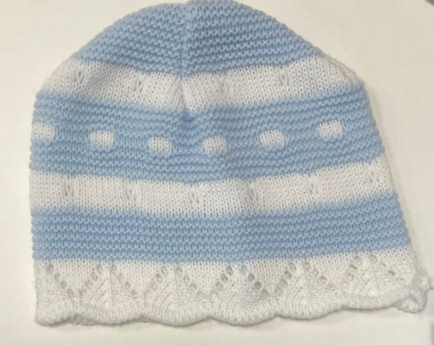 Boys Blue/White Knitted 3 Piece set