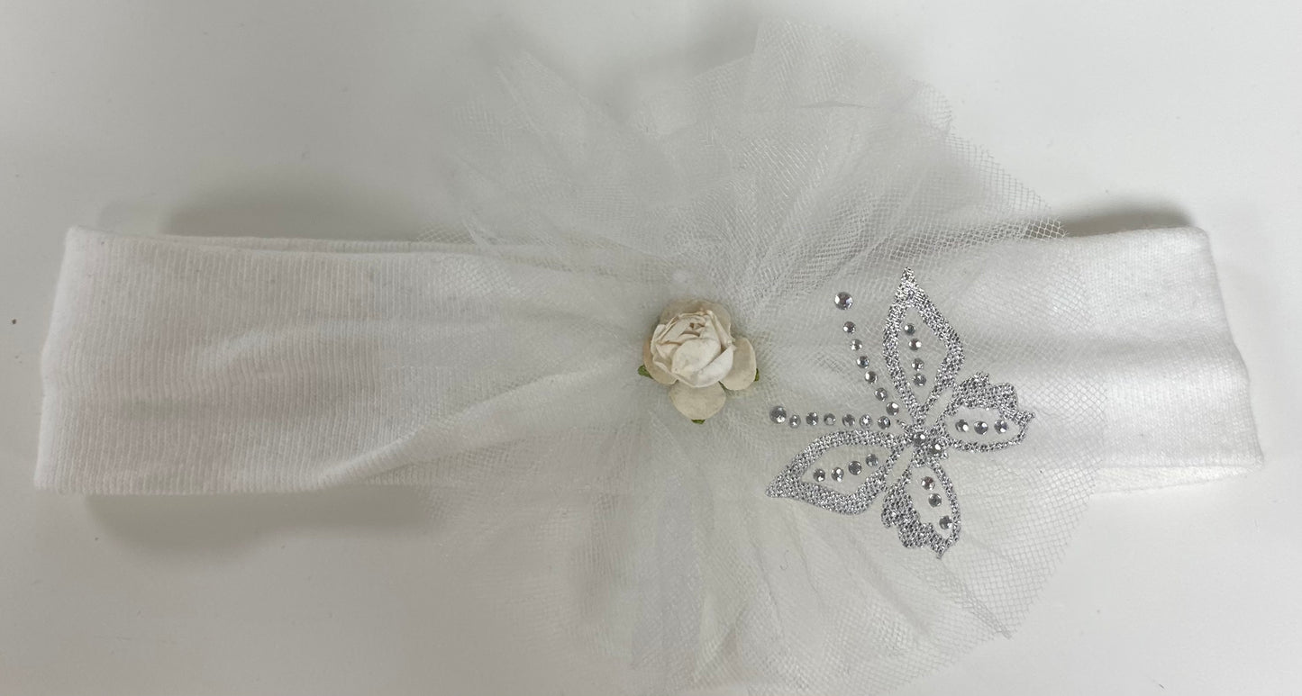 Girls Diamonte Butterly Headband