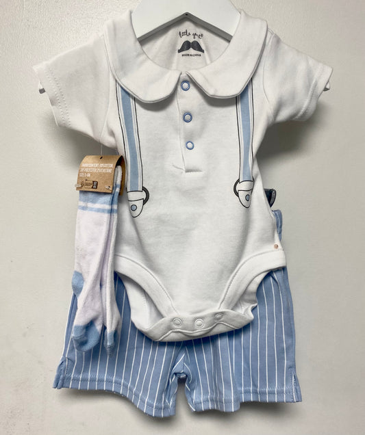 Boys Blue Stripe 4 Piece