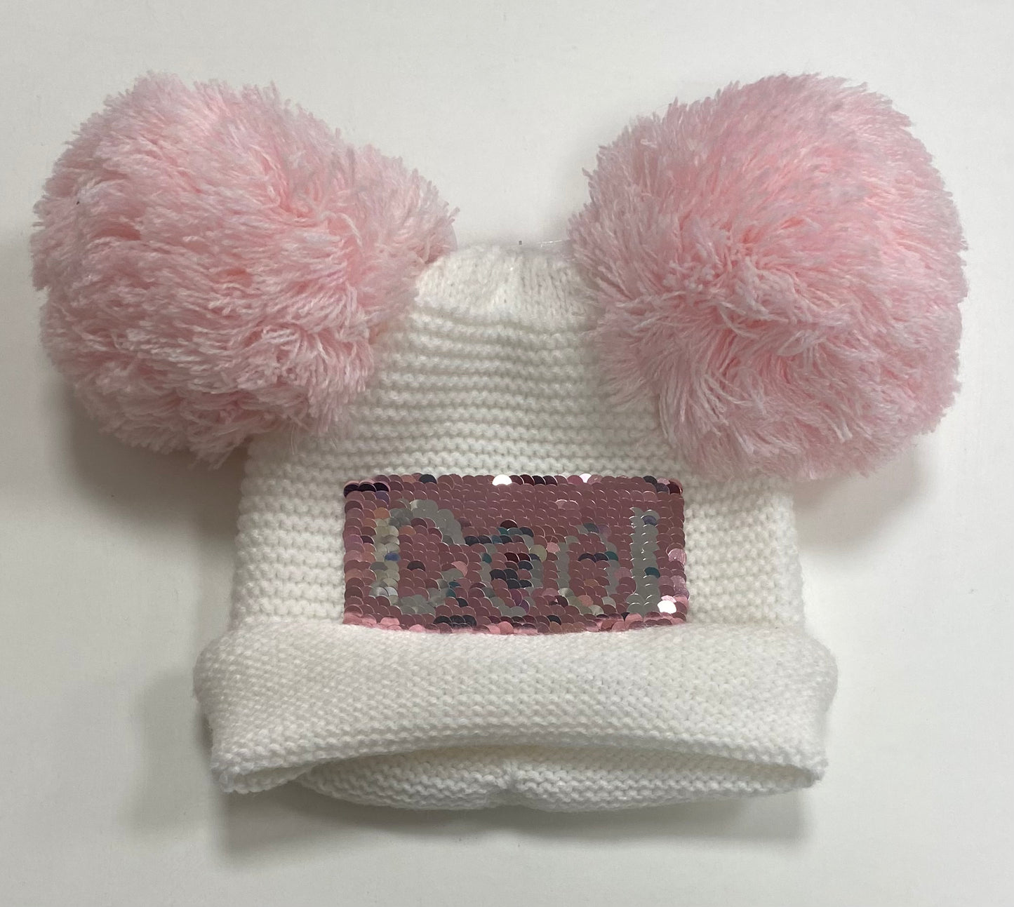 Girls Pom Pom “Cool” Hat