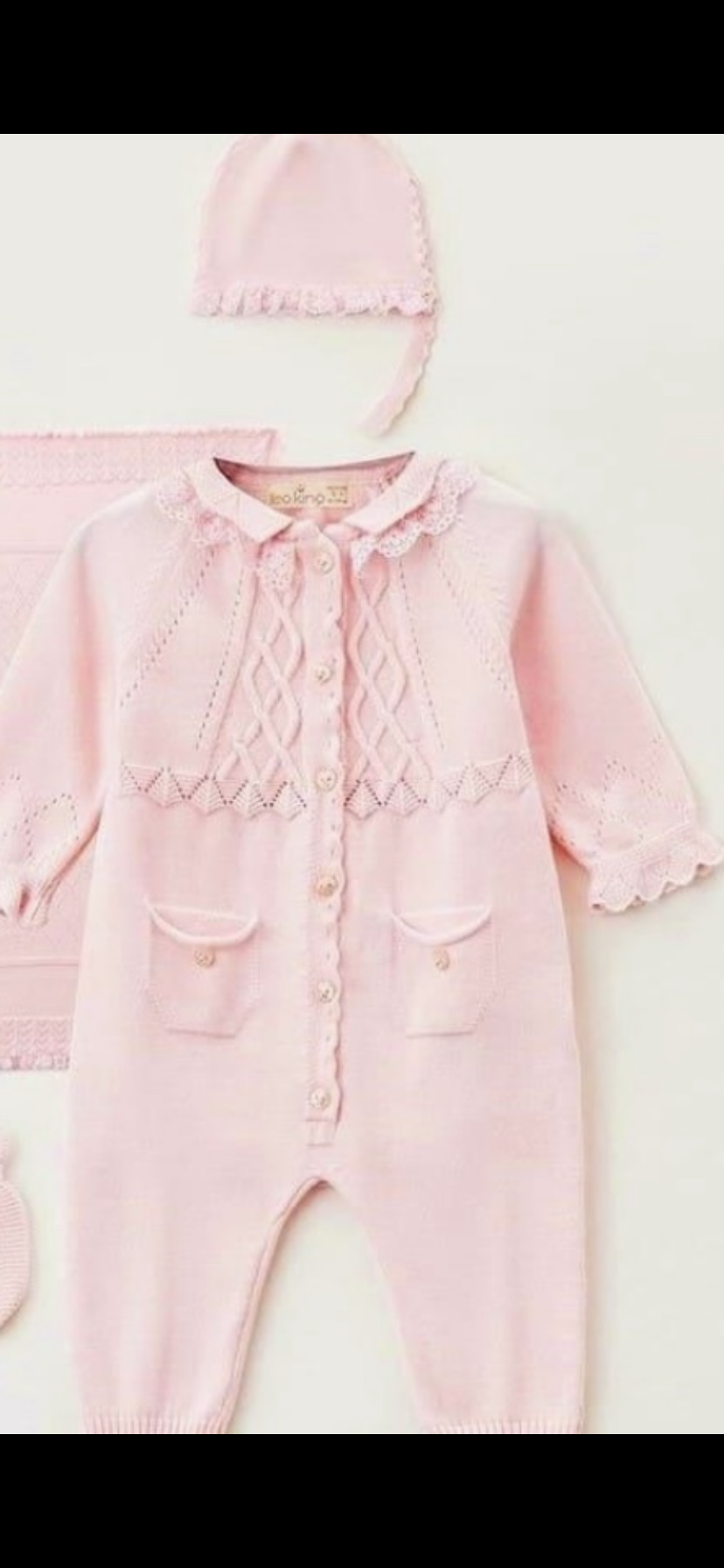 Girls Fine Knit Cotton 2 Part Set GLL9611420 - Baby Pink