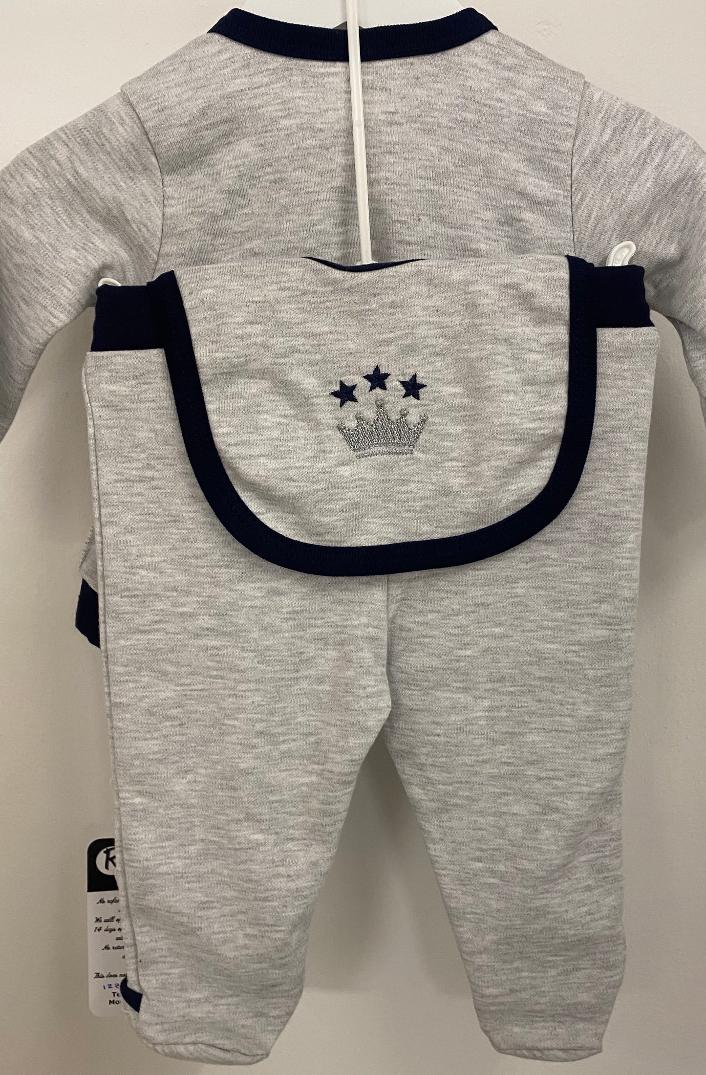 Boys 5 piece Crown Set LG002 - Grey w/ navy