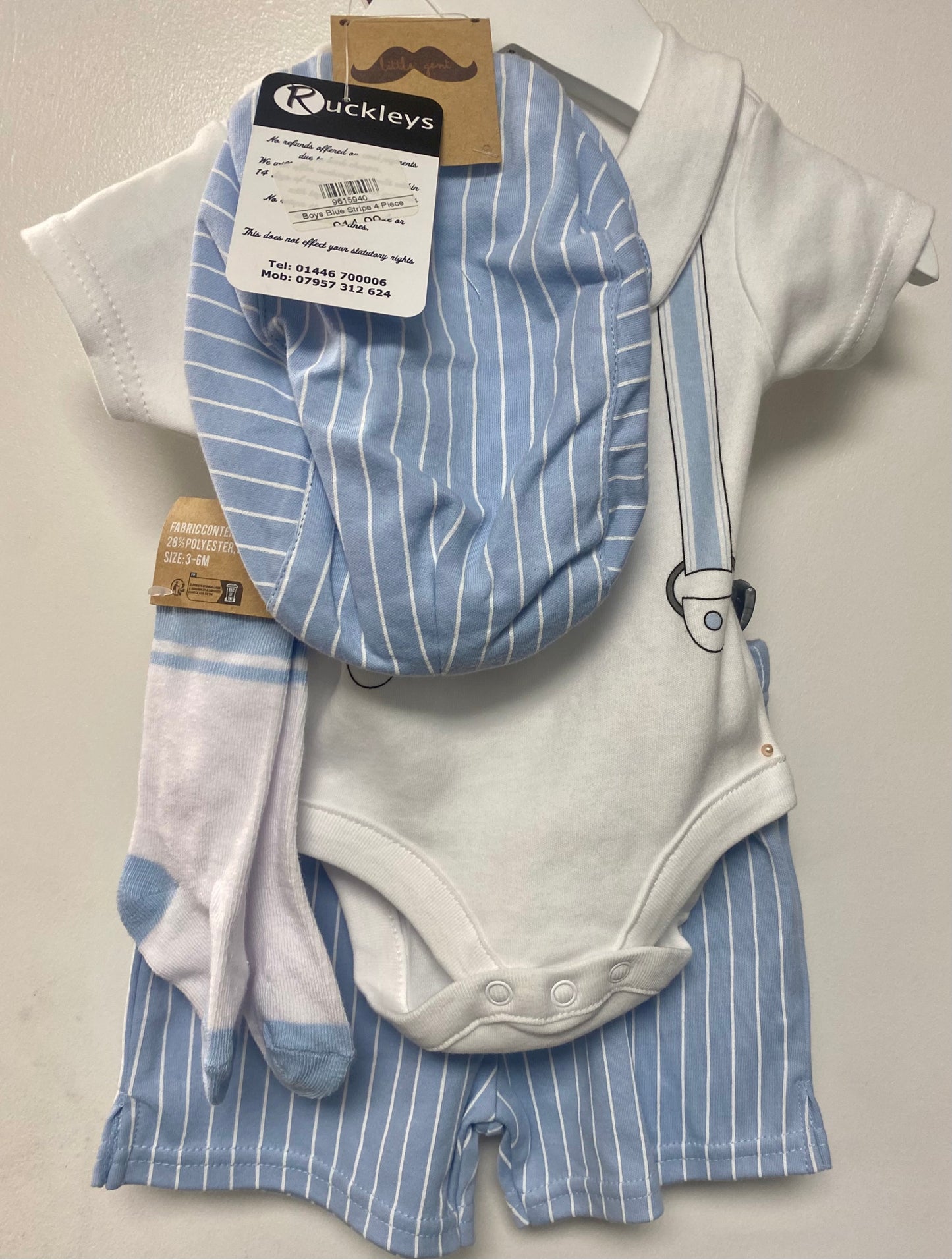 Boys Blue Stripe 4 Piece