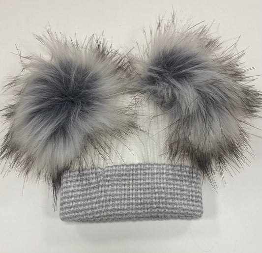 Grey/silver Pom Pom hat