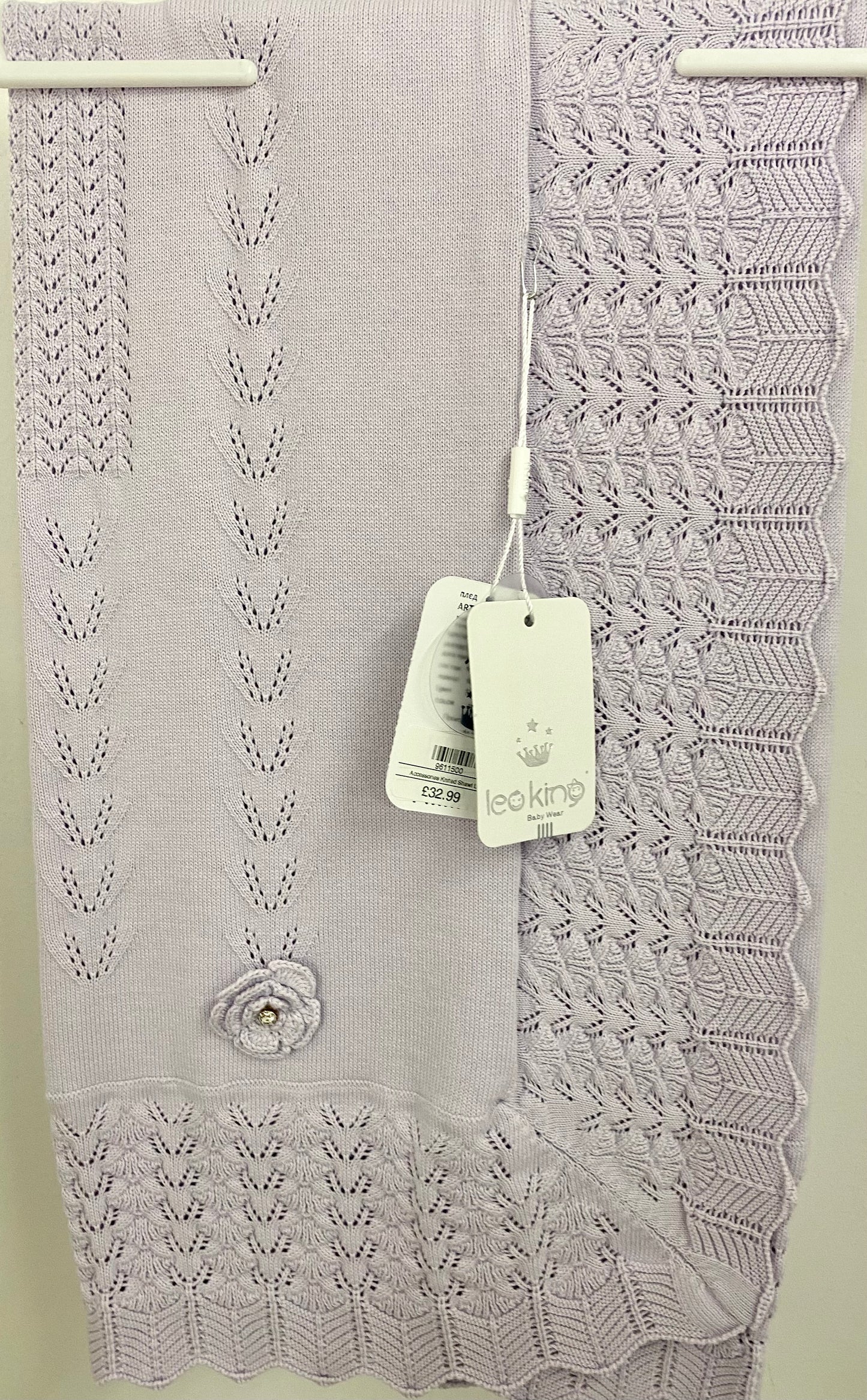 Cotton blanket w/ flower GLL9611500 - Lavender